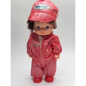 Vintage Speedy Rally Racing Doll Red Jumpsuit Cap Boy Girl Toy Play